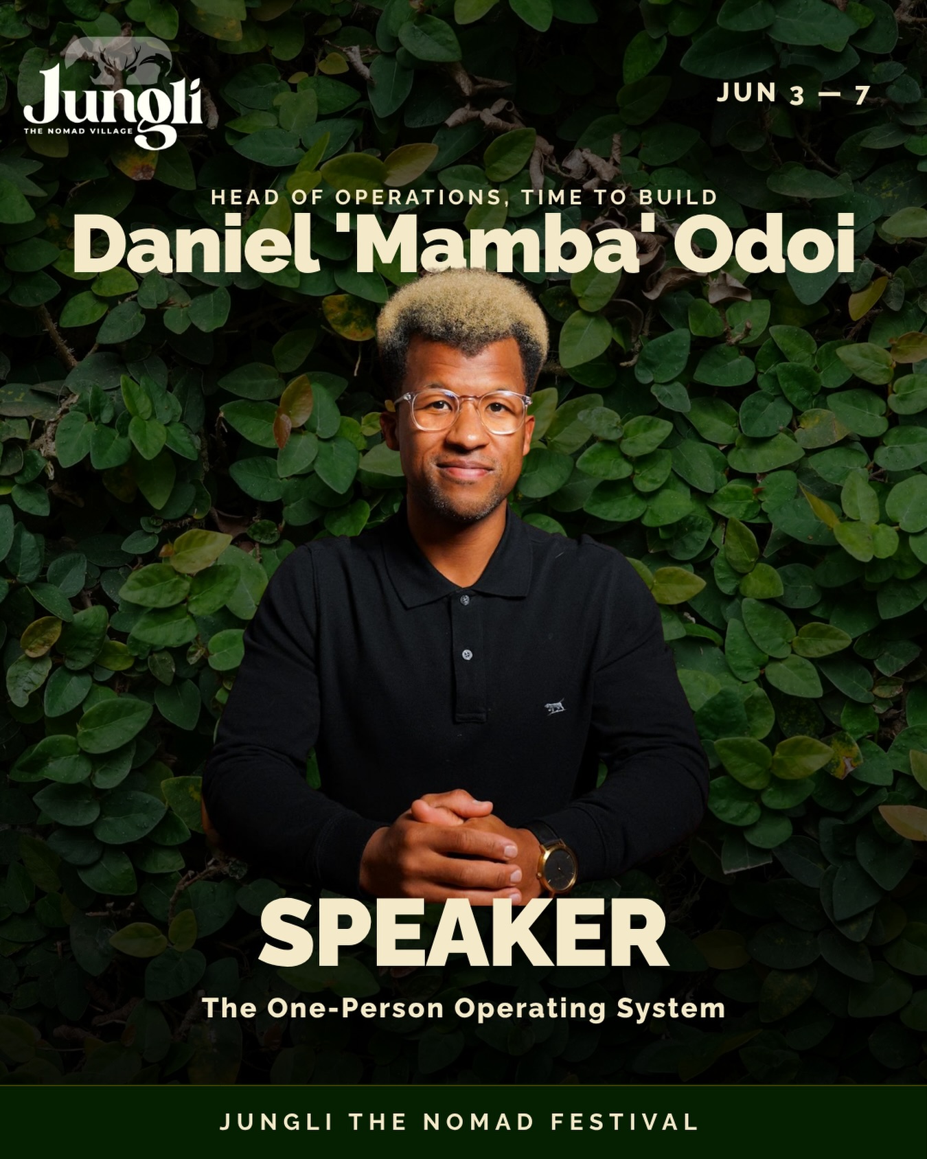 Daniel 'Mamba' Odoi — Speaker, Jungli the Nomad Festival 2026