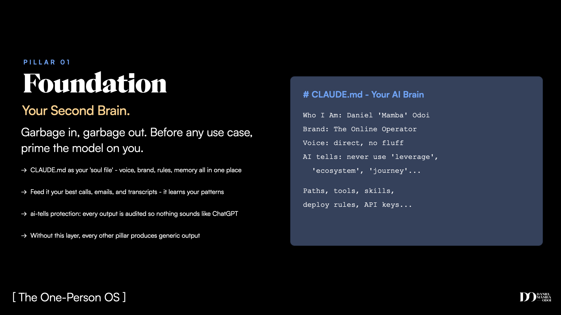 Foundation: CLAUDE.md, your AI brain